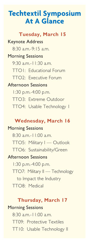 Techtextilschedule